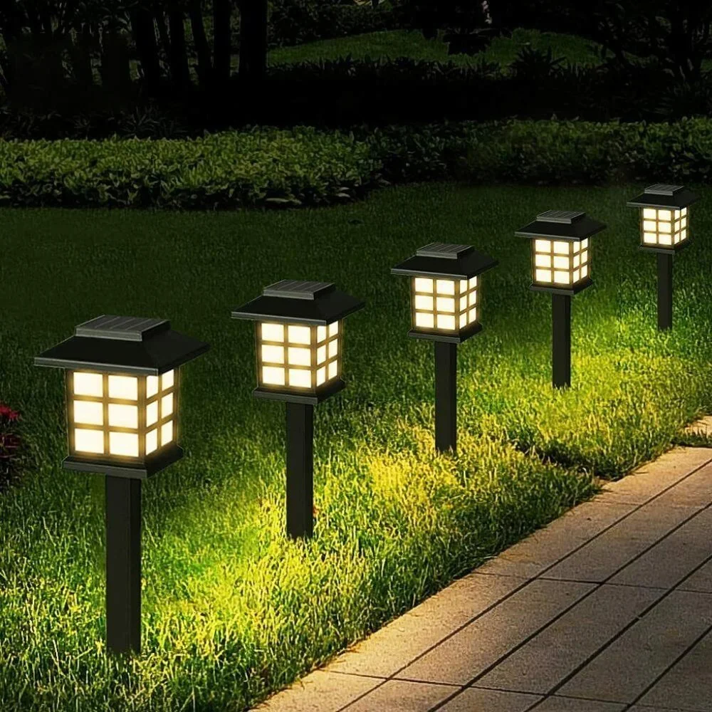 Outdoor Solar Lights (12 Pack) White Light Solar Pathway Lights